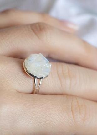 Перстеник з адуляром місячним каменем - кольцо с лунным камнем адуляром4 фото