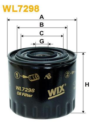 Фильтр масляный renault espace iii (96-02), laguna i, safrane wix filters - (wl7298)