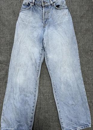 Невероятно красивые трендовые стильные прямые джинсы в нежном голубом цвете от h&amp;m2 фото