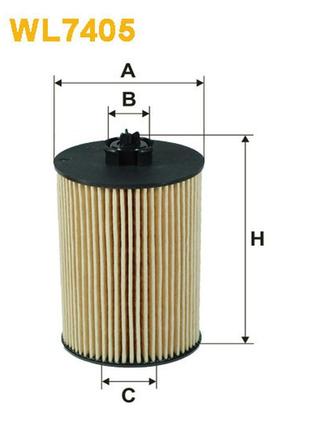 Фильтр масляный mercedes a (w169), b (w245) wix filters - (wl7405)