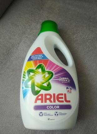 Рідкий гель для прання ariel color turbo clean action 43 цикли прання