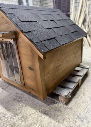 Будка для собаки утеплені "фієста"з силіконовою шторкою на двері2 фото