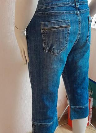 Стильные джинсовые бриджы autentic denim marks&spencer fashion made in morocco с биркой6 фото