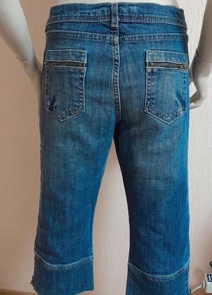 Стильные джинсовые бриджы autentic denim marks&spencer fashion made in morocco с биркой5 фото