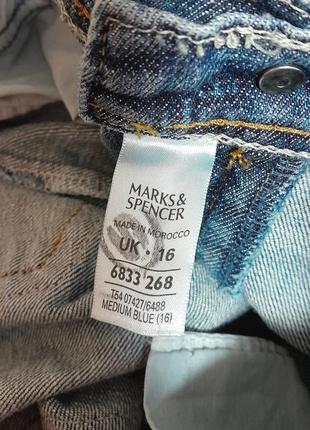 Стильные джинсовые бриджы autentic denim marks&spencer fashion made in morocco с биркой9 фото