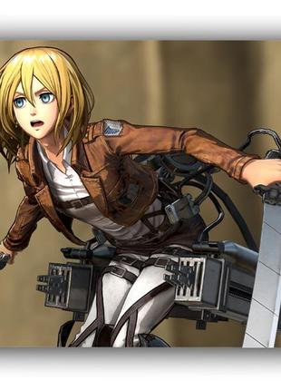 Коврик компьютерный криста ленц аниме атака титанов 18х22 см (k122)