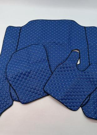 Коврик еко-кожа scania r с 2004 механика gurtek \синий\antislip
