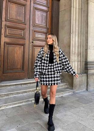 Білий жіночий жакет піджак однотонний блейзер розмір л кардиган гусячі лапки піджак із поясом5 фото