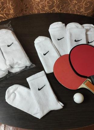 Набір з 12пар. шкарпетки nike, високі білі шкарпетки найк 41 - 44 розмір, білі шкарпетки тонкі, літні - весняні. виготовлені з натуральної бавовни9 фото