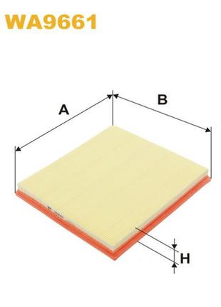 Фильтр воздушный bmw serie 5 (f10/f11/f18), serie 5 gt (f07gt), serie 6 (f12), serie 7 - wix filters (wa9661)