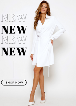 Біла міні сукня з англійським коміром