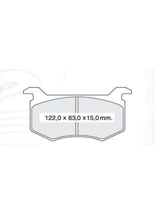 Тормозная колодка дисковая передняя (комплект) москвич м-2141 dafmi (d141sm)