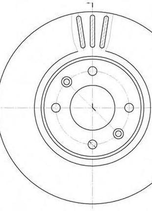 Тормозные диски citroen berlingo, c3, c4, c5, ds3, ds4, ds5 / peugeot  206, 207, 3008, 307 woking (d6604.10)
