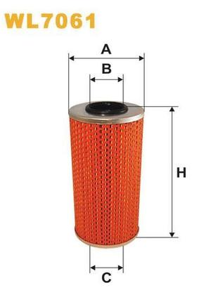 Фільтр оливний evobus o 810-815; m.a.n. tg-a, tgl, tgm; m.a.n. bus nue; fendt favorit 90 wix filters (wl7061)