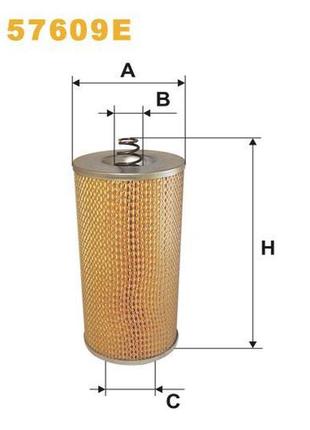 Фильтр масляный auwaerter; bova; dennis; droegmoeller; evobus; hanomag-henschel; jelcz; wix filters - (57609e)