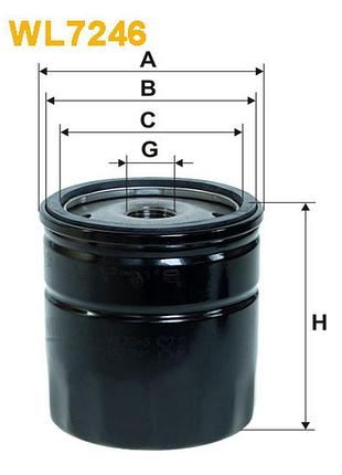 Фильтр масляный buick century, le sabre, park avenue, riviera, skylark; cadillac de ville wix filters (wl7246)