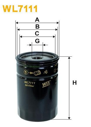 Фільтр оливний volkswagen transporter (t3) wix filters — (wl7111)