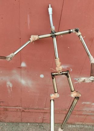 Манекен  скелет нержавеющий пугало нового образца3 фото