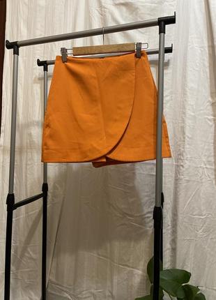 Мандариновая юбка шорты1 фото