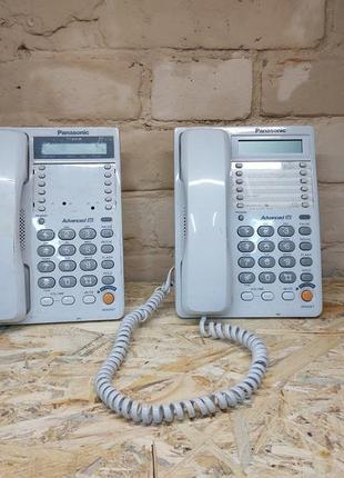 2 стационарных, проводных, телефона - panasonic kx-t2365ruw  (для дома, офиса, магазина, больницы, вч)