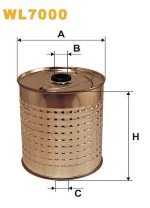 Фільтр оливний auwaerter 406, 508, 608; hanomag-henschel f 20-f 45; mercedes 2t, 3t, 4t; wix filters (wl7000)