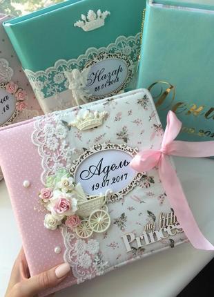 Фотоальбом для новорожденной фотоальбом для девочки подарок на николая подарок на выписку