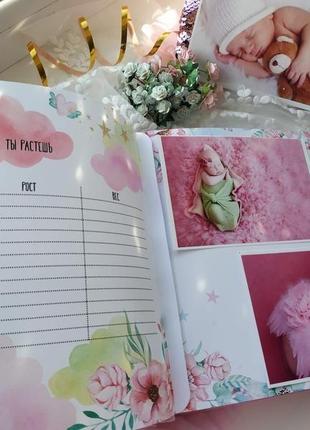 Фотоальбом для новорожденной фотоальбом для девочки фотоальбом первого года жизни