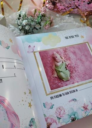 Фотоальбом фотоальбом для малышки фотоальбом для новорожденной фотоальбом с анкетой2 фото