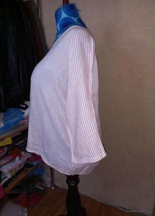Льняная блузка итальялия 48-50 размер4 фото