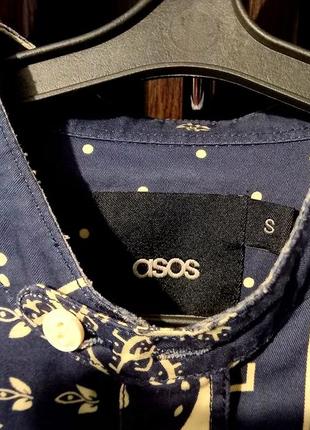 Оригинальная рубашка asos без воротника5 фото