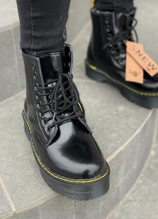 Зимние ботинки на платформе Доктор мартинс, dr martens jadon black7 фото