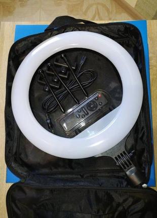 Кільцева світлодіодна led лампа rl-14 36 см з пультом і сумко...6 фото