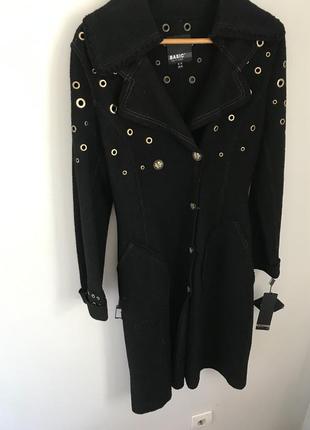 Новое  итальянское шерстяное пальто  без подкладки плащ basic edition р.м1 фото
