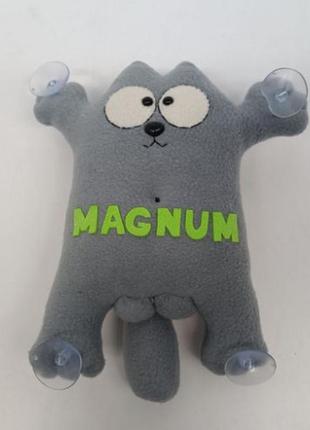 Кіт іграшка magnum (на лобове скло), сірий