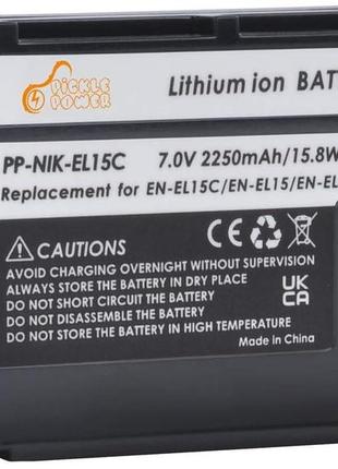 Аккумулятор pp-nik-el15c - en-el15c (en-el15, en-el15b) для nikon 1 v1, z6, z7, z6 ii, z7 ii - аналог 2250 ma