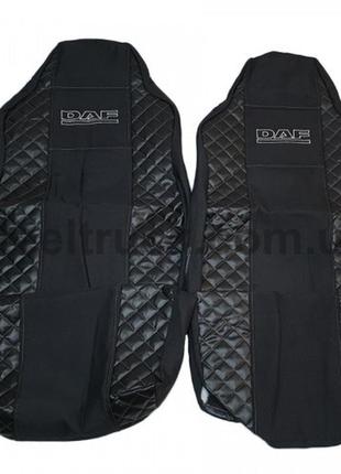 Чохол на сидіння daf xf 95-105 еко-шкіра чорний (st)