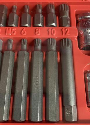 Набір біт 40 од.  hex/torx/spline 3