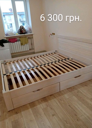 Продам 2х спальную деревянную кровать.1 фото
