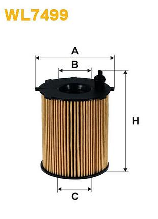 Фильтр масляный alfa romeo mito; chrysler ypsilon; fiat 500, 500l, panda iii, punto iii wix filters - (wl7499)