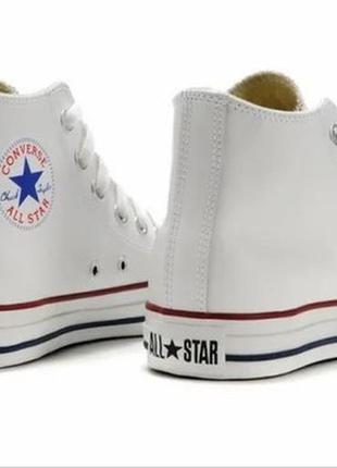 Кеді converse all star білі високі 36-45 розміри білі кеди3 фото