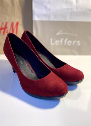 Красные туфли"marco tozzi"р: 40 (25,1 см.)2 фото