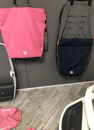 Сумка шопер торба для мами до візочка коляски гринтом грінтом greentom pink рожева