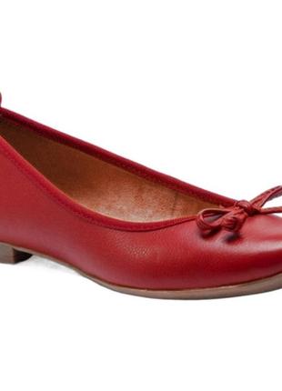 Балетки кожаные красные туфли5 фото