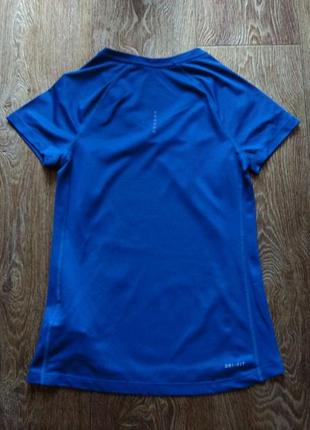 Синяя женская спортивная футболка майка топ свитшот худи олимпийка nike pro combat размер xs9 фото
