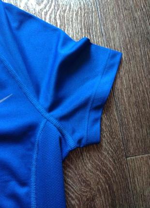 Синяя женская спортивная футболка майка топ свитшот худи олимпийка nike pro combat размер xs4 фото