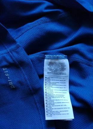 Синяя женская спортивная футболка майка топ свитшот худи олимпийка nike pro combat размер xs5 фото