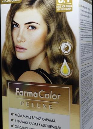 Крем-фарба для волосся farma color deluxe 15 відтінків.3 фото