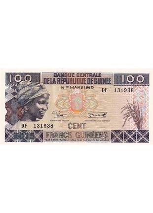 Гвинея 100 франков 2015 unc