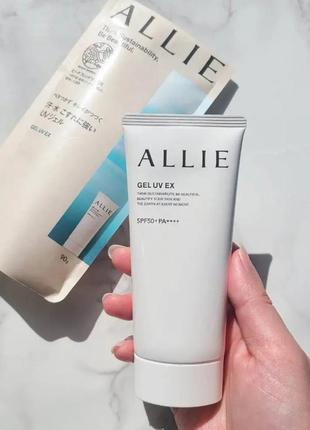 Kanebo allie chrono beauty gel uv ex spf50+ pa++++ водостойкий солнцезащитный гель, 90 г, япония