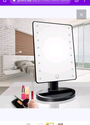 Дзеркало для макіяжу з підсвіткою led mirror 002 m2 фото